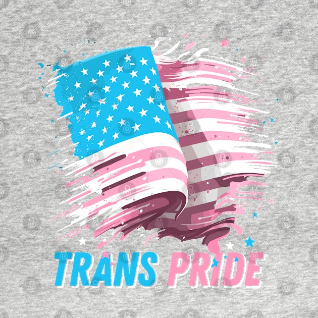 Transgender USA Vintage-Look Flag Design by DankFutura